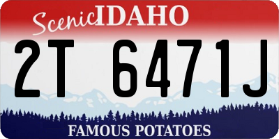 ID license plate 2T6471J