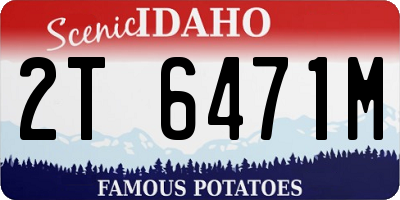 ID license plate 2T6471M
