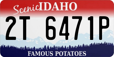 ID license plate 2T6471P