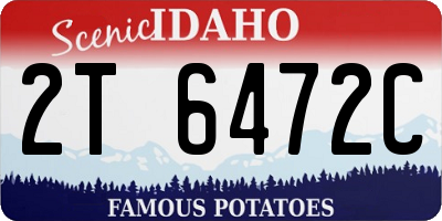 ID license plate 2T6472C