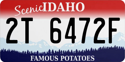 ID license plate 2T6472F