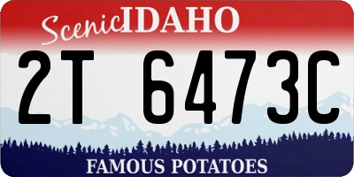 ID license plate 2T6473C