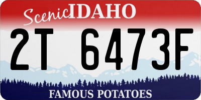 ID license plate 2T6473F