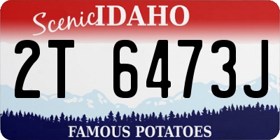 ID license plate 2T6473J