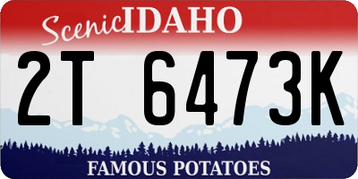 ID license plate 2T6473K