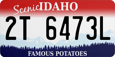 ID license plate 2T6473L