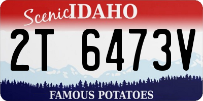 ID license plate 2T6473V