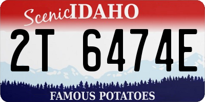ID license plate 2T6474E