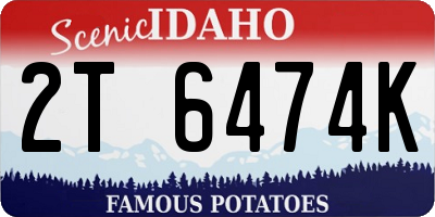 ID license plate 2T6474K