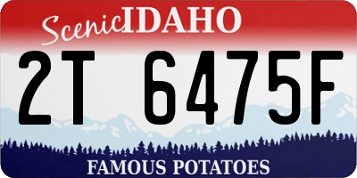 ID license plate 2T6475F