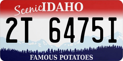 ID license plate 2T6475I