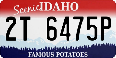 ID license plate 2T6475P