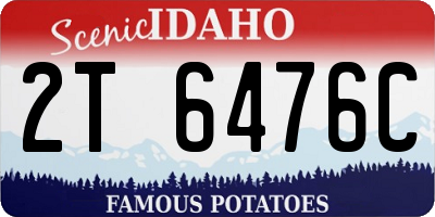 ID license plate 2T6476C