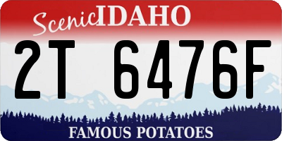 ID license plate 2T6476F