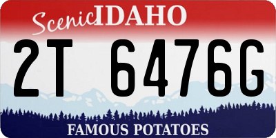 ID license plate 2T6476G