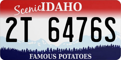 ID license plate 2T6476S