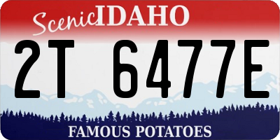 ID license plate 2T6477E