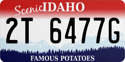 ID license plate 2T6477G