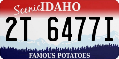 ID license plate 2T6477I