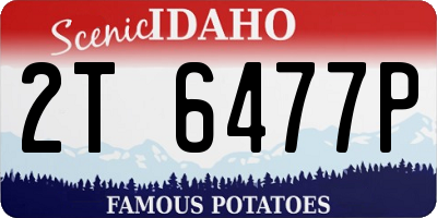 ID license plate 2T6477P