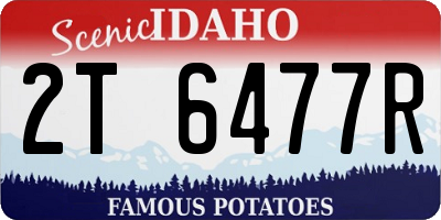 ID license plate 2T6477R