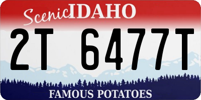 ID license plate 2T6477T