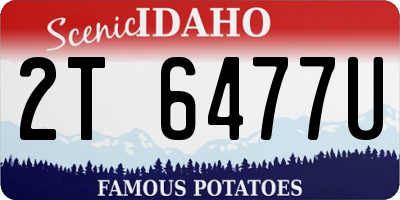 ID license plate 2T6477U