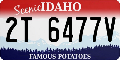 ID license plate 2T6477V