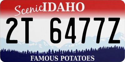 ID license plate 2T6477Z