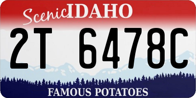 ID license plate 2T6478C