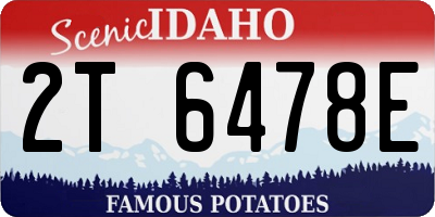 ID license plate 2T6478E