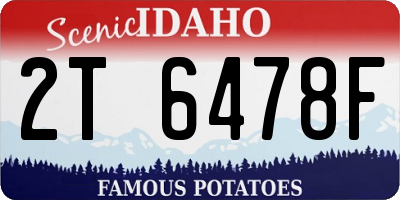 ID license plate 2T6478F