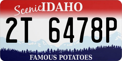 ID license plate 2T6478P