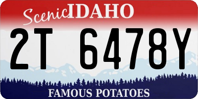 ID license plate 2T6478Y