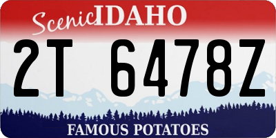 ID license plate 2T6478Z
