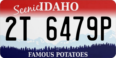 ID license plate 2T6479P