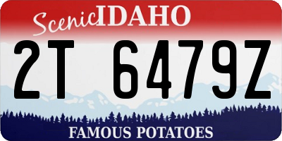 ID license plate 2T6479Z