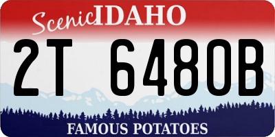 ID license plate 2T6480B
