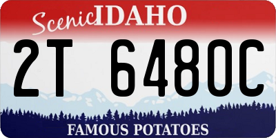 ID license plate 2T6480C