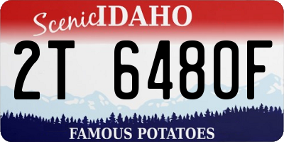 ID license plate 2T6480F