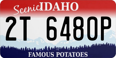 ID license plate 2T6480P
