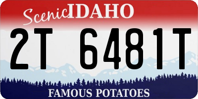 ID license plate 2T6481T
