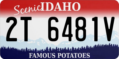 ID license plate 2T6481V