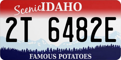 ID license plate 2T6482E