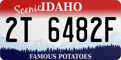 ID license plate 2T6482F