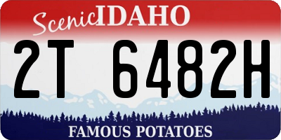 ID license plate 2T6482H