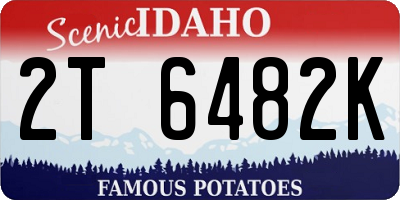 ID license plate 2T6482K