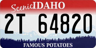 ID license plate 2T6482O