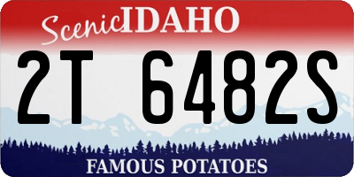 ID license plate 2T6482S