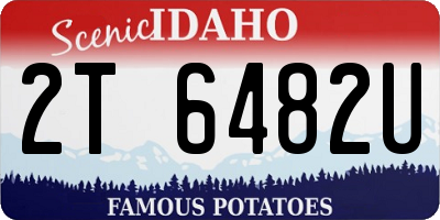 ID license plate 2T6482U